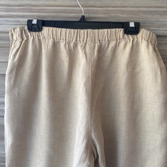 FLAX 100% Linen Side Button Pants Size M 28.5 Inseam - Picture 3 of 8